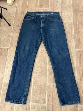Relaxed Fit Red Kap Men's Jeans in Deep Blue Denim size 36X34
